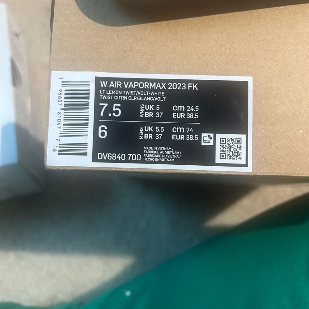 Nike W Air Vapormax 2023 FK Lemon Twist/Volt/White